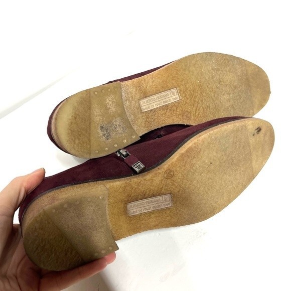 Alberto Fermani Burgundy Suede Ankle Boots 39 - Picture 10 of 10